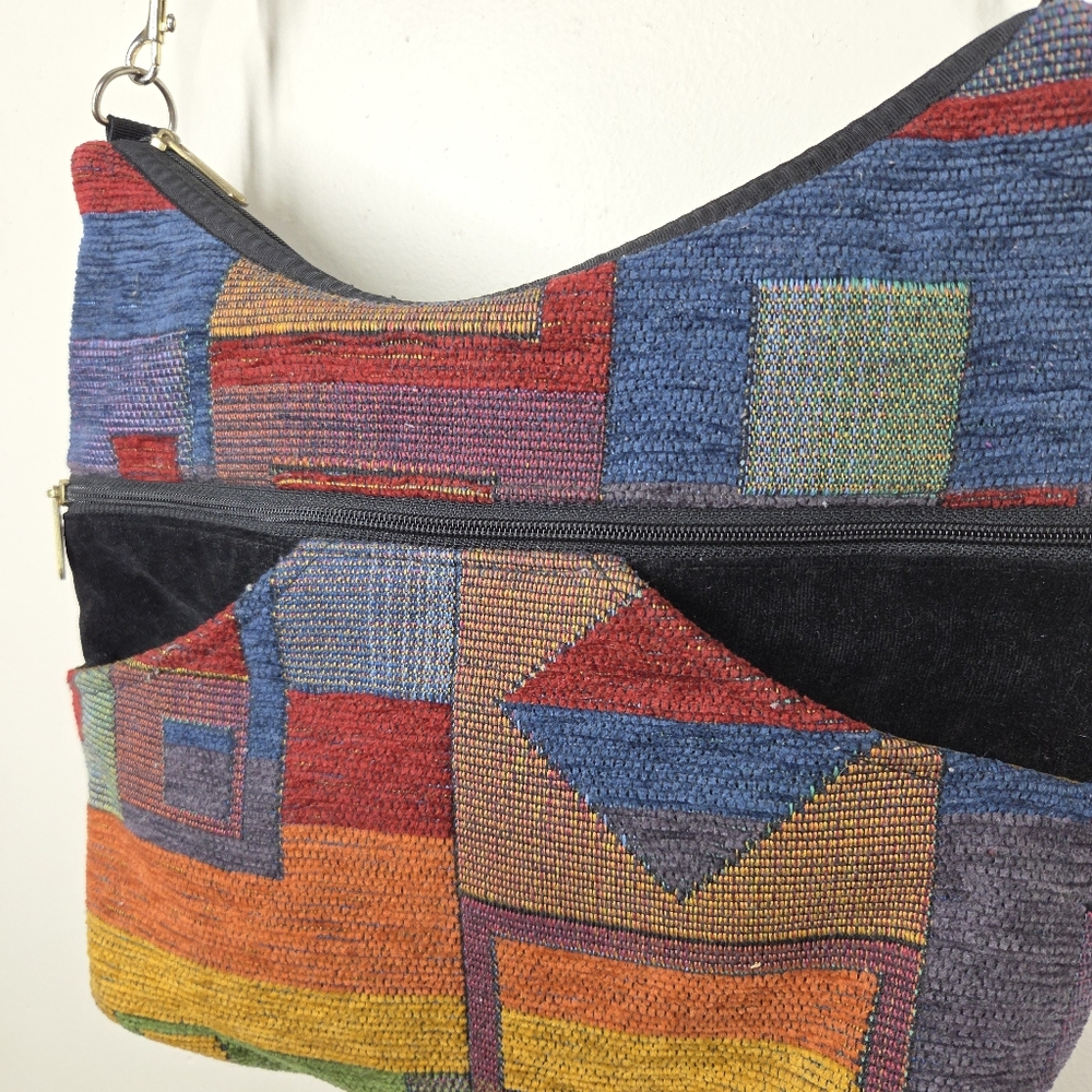 Danny K Colorful Rainbow Geometric Festival Tapestry Shoulder Crossbody Bag USA - Picture 4 of 6
